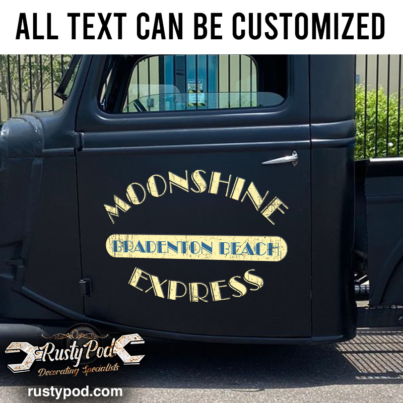 personalized moonshine express sticker 10991 - Rustypod Store